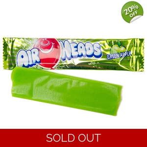 Airheads Green Apple Chew Bar - Air Heads Chewy Candy